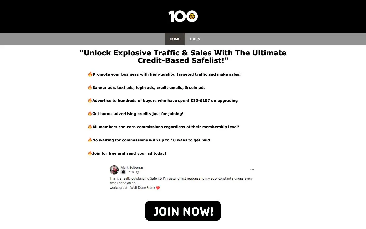 Screenshot of 100 Percent Clicks (100percentclicks.com)