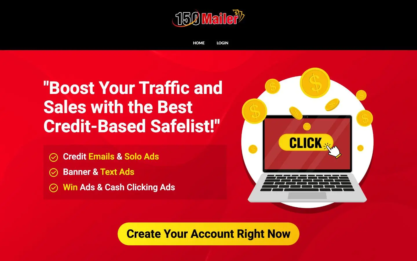 Screenshot of 150 Mailer (150mailer.com)