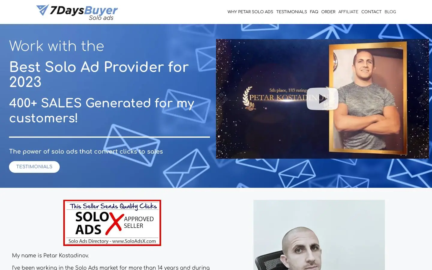 Screenshot of Best solo ads provider (7daysbuyer.com)