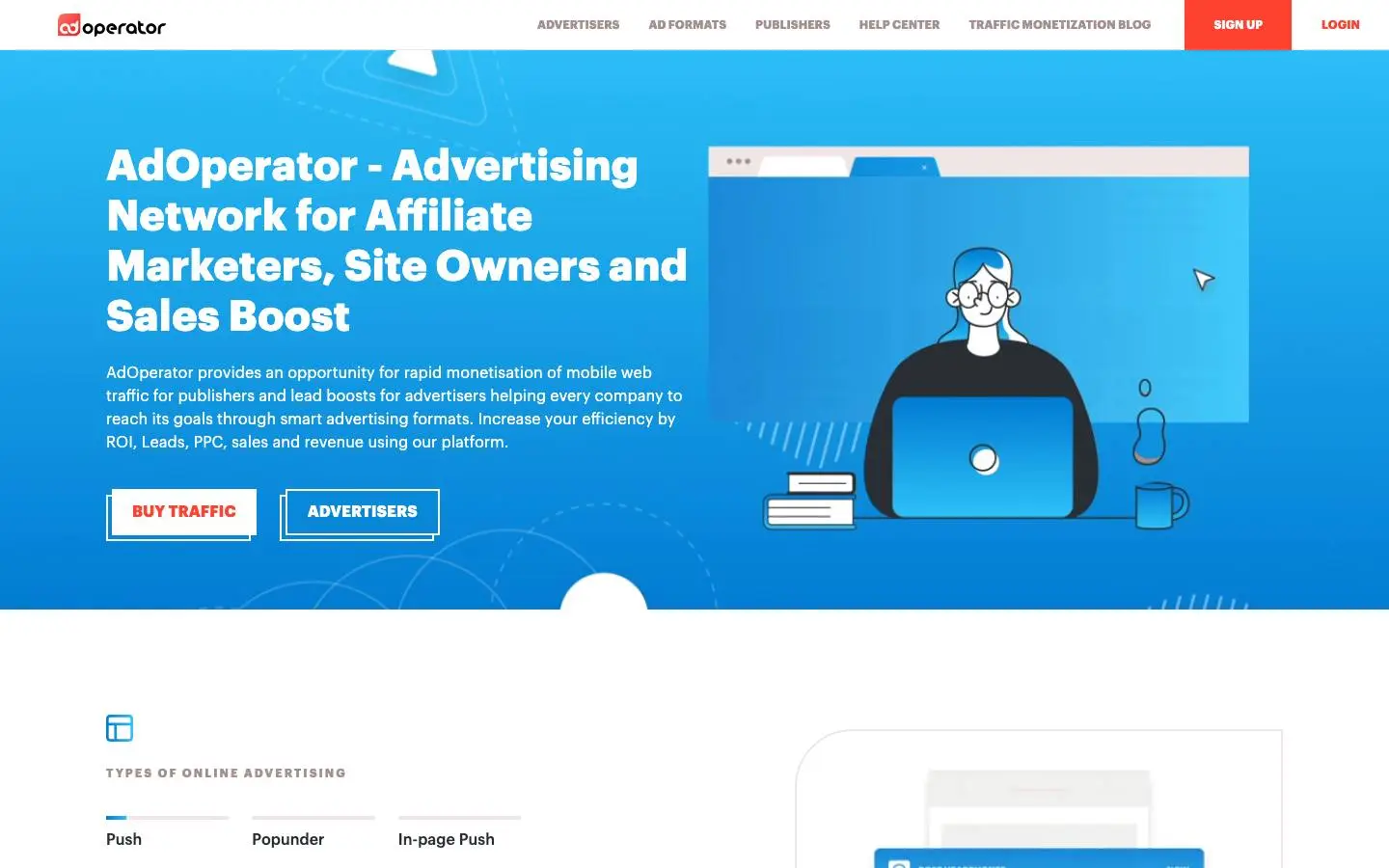 Screenshot of Advertising Network AdOperator (adoperator.com)