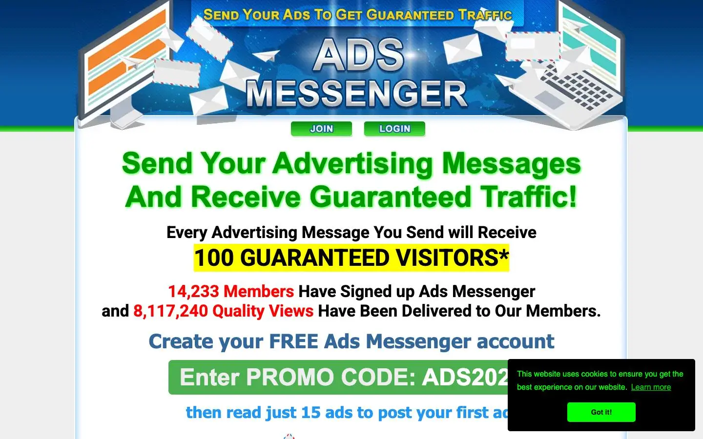 Screenshot of AdsMessenger (ads-messenger.com)
