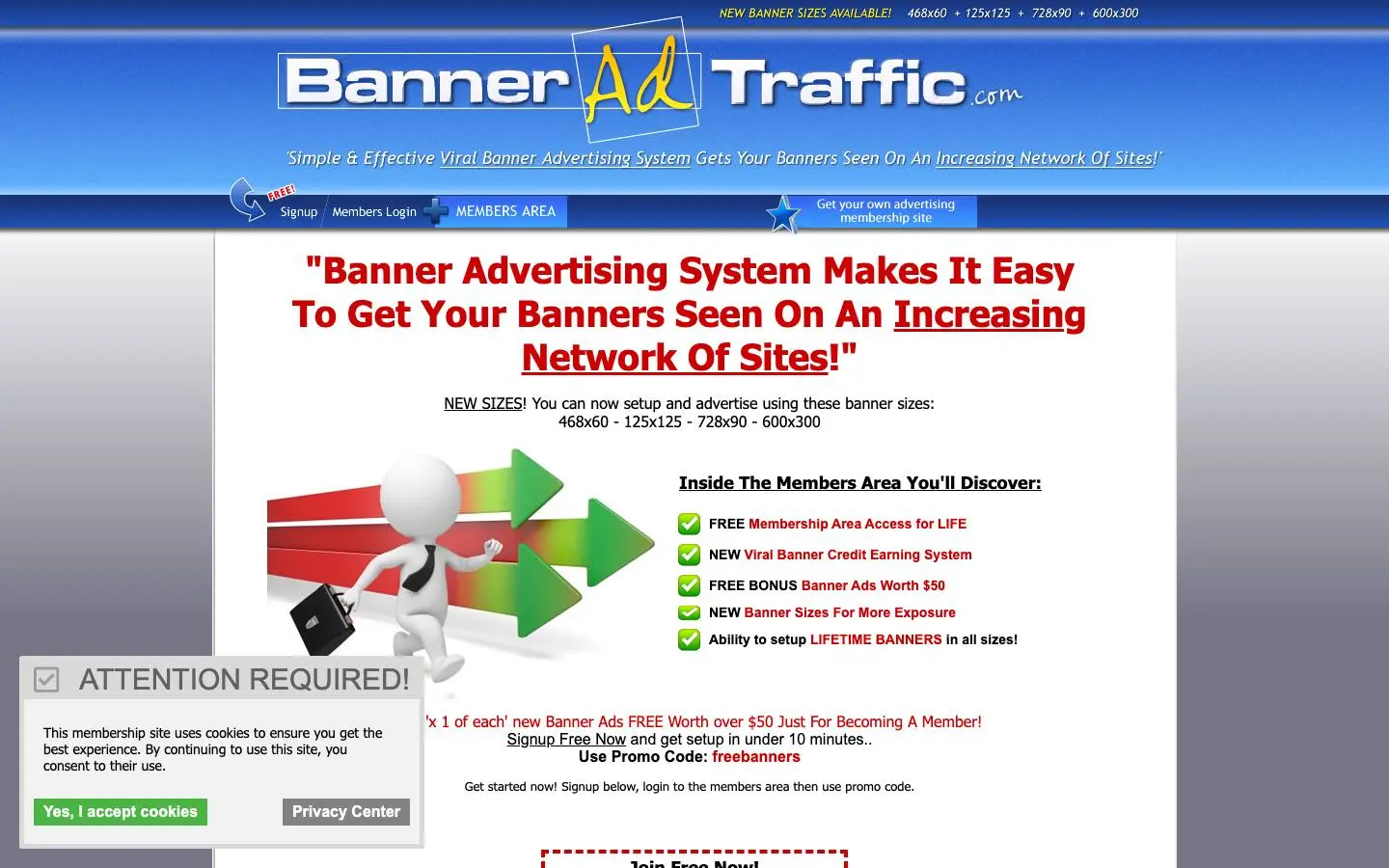 Screenshot of BannerAdTraffic (banneradtraffic.com)