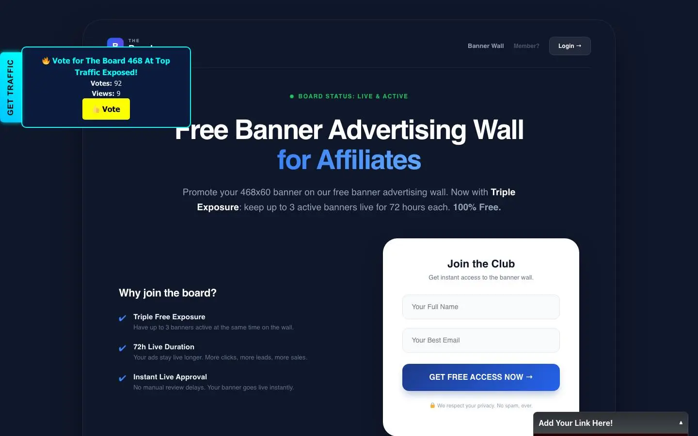 Screenshot of Board (board.affiliateace.top)