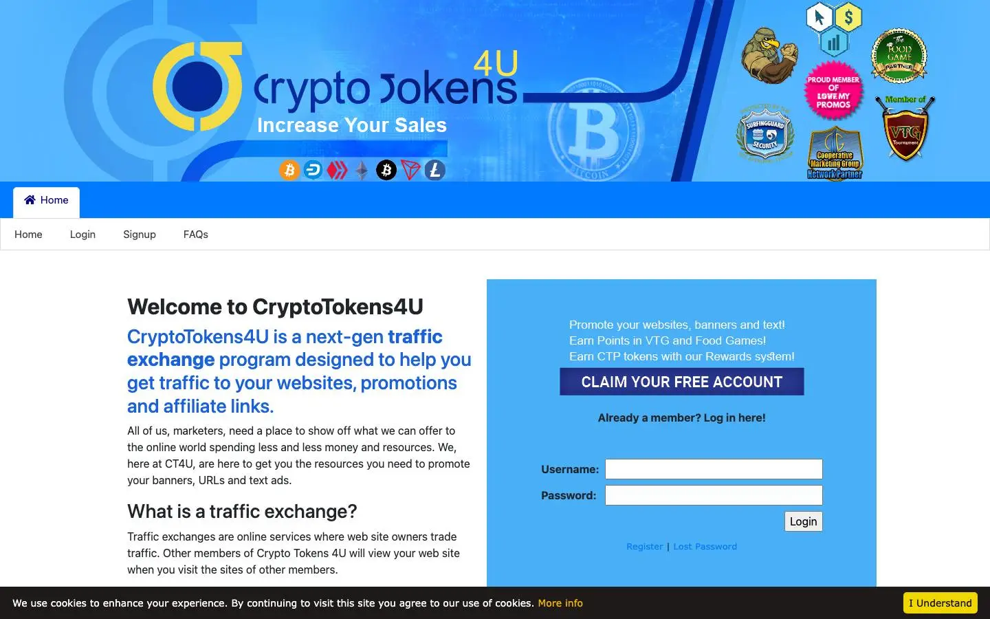 Screenshot of Crypto Tokens 4U (cryptotokens4u.com)