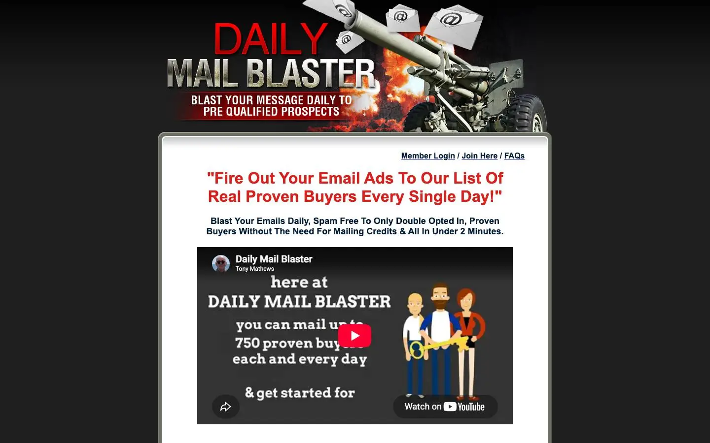 Screenshot of Daily Mail Blaster (dailymailblaster.com)
