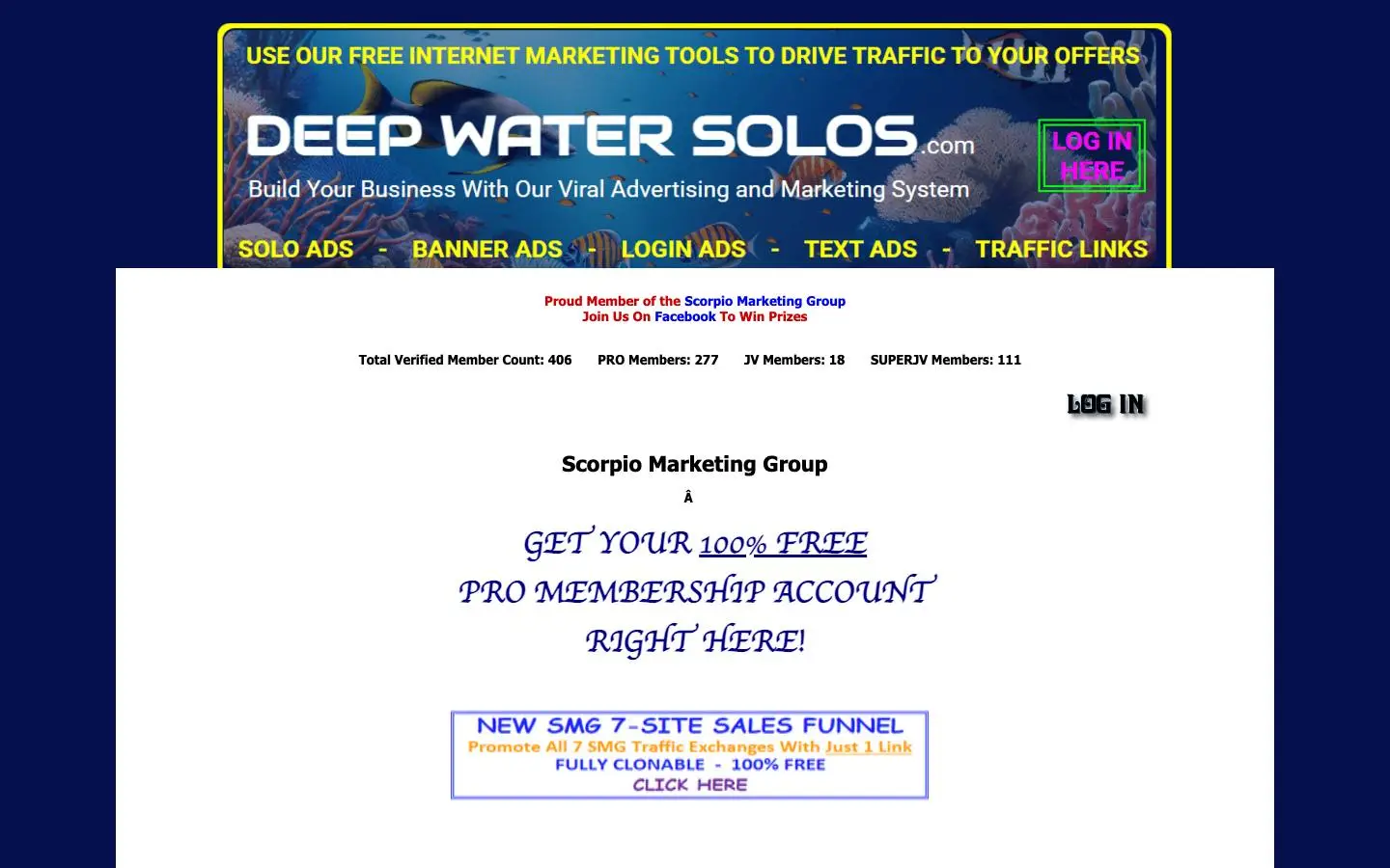 Screenshot of Deep Water Solo's (deepwatersolos.com)