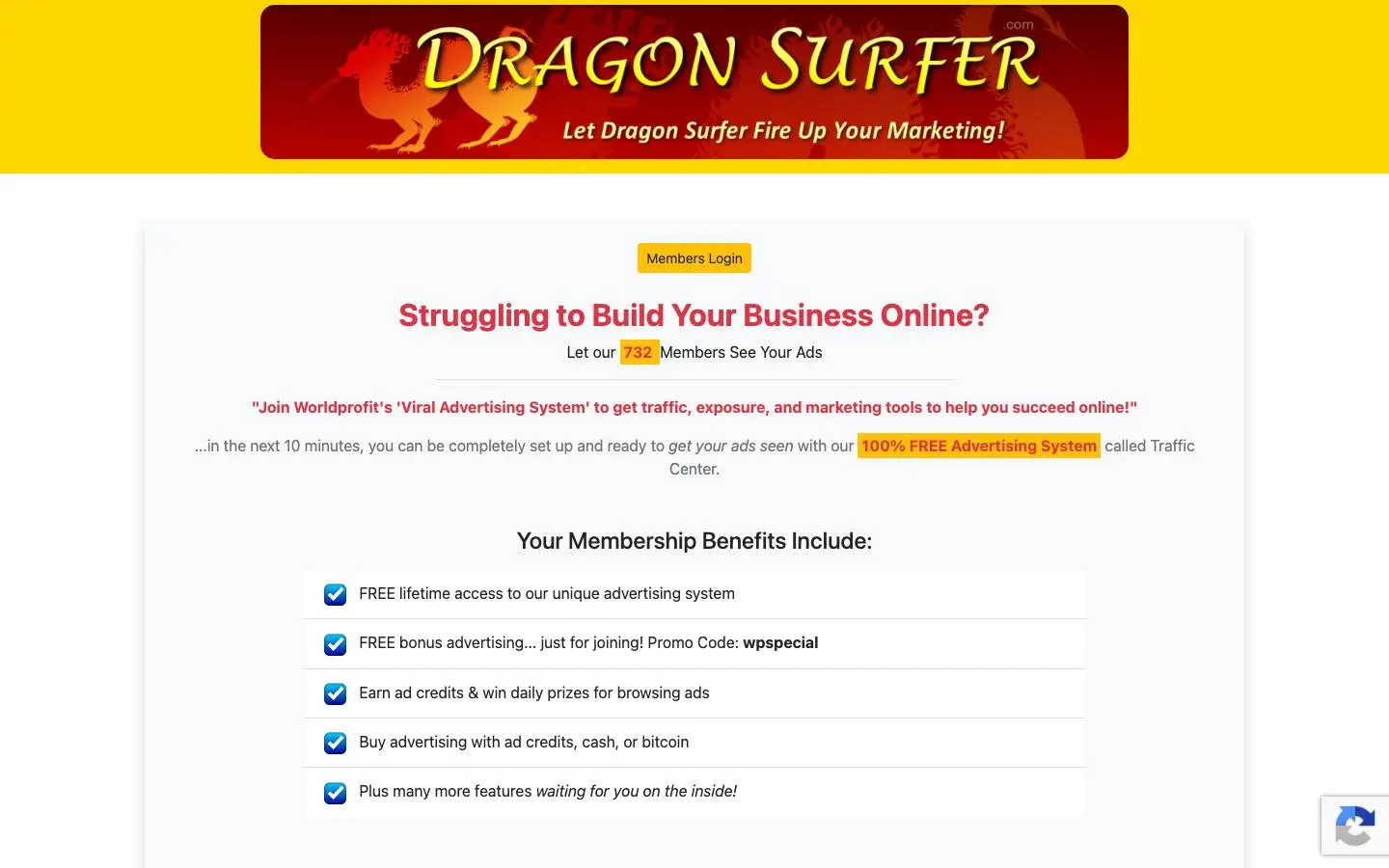 Screenshot of Dragonsurfer (dragonsurfer.com)