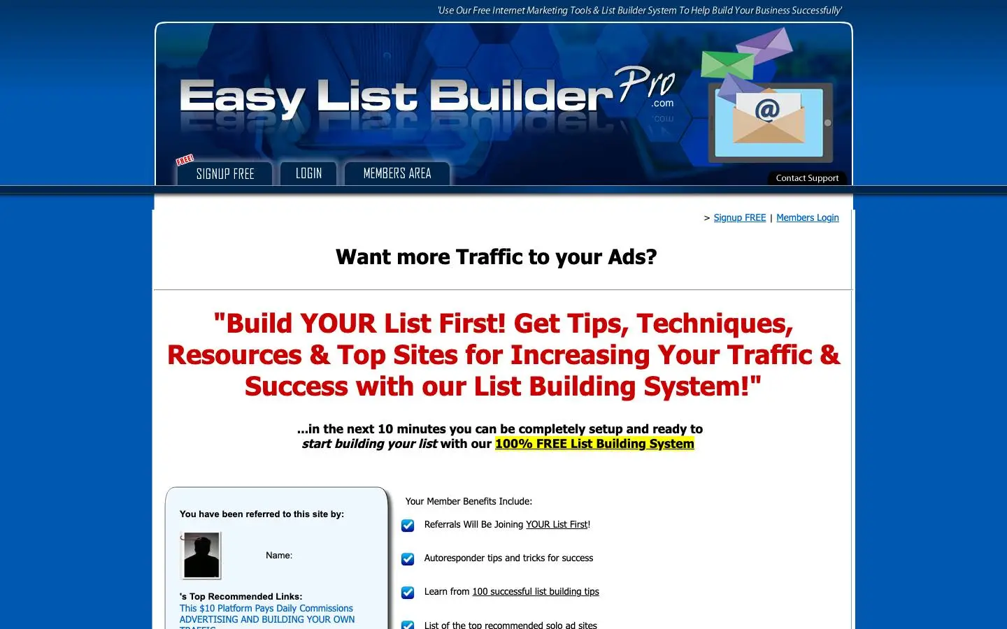 Screenshot of EasyListBuilderPro (easylistbuilderpro.com)