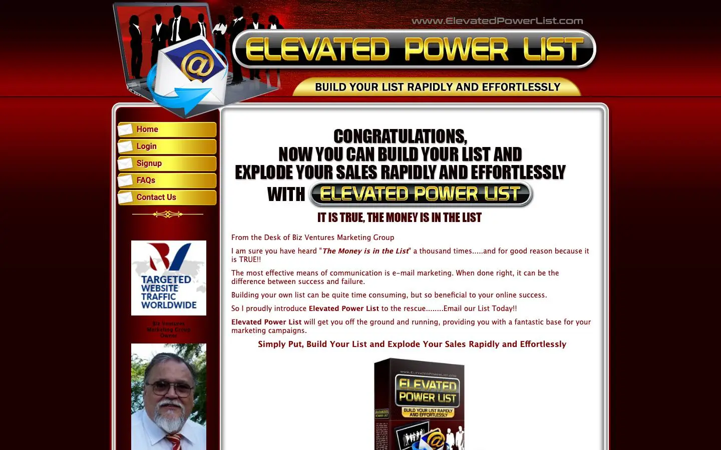 Screenshot of Elevated Power List (elevatedpowerlist.com)