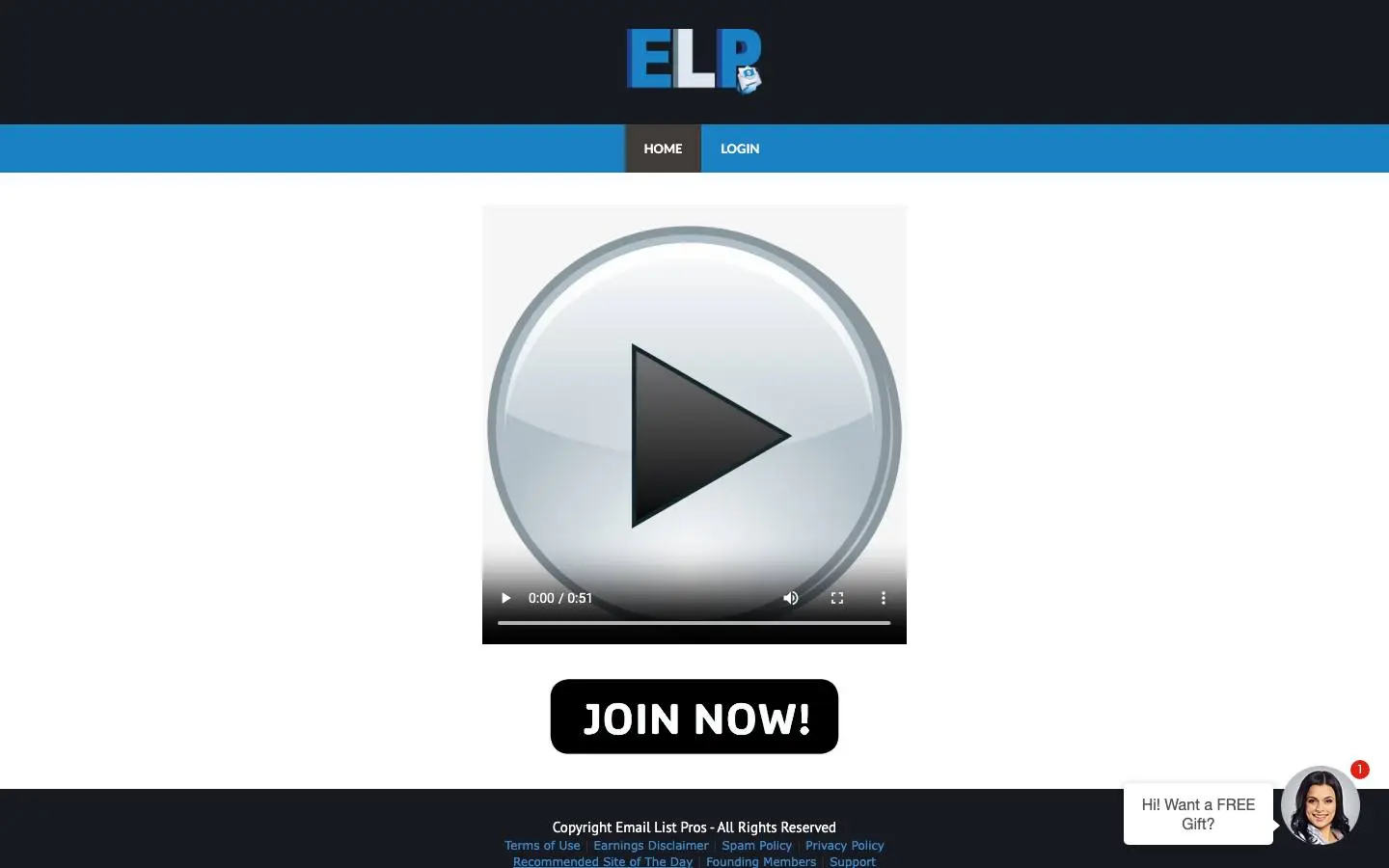 Screenshot of Email List Pros (emaillistpros.com)