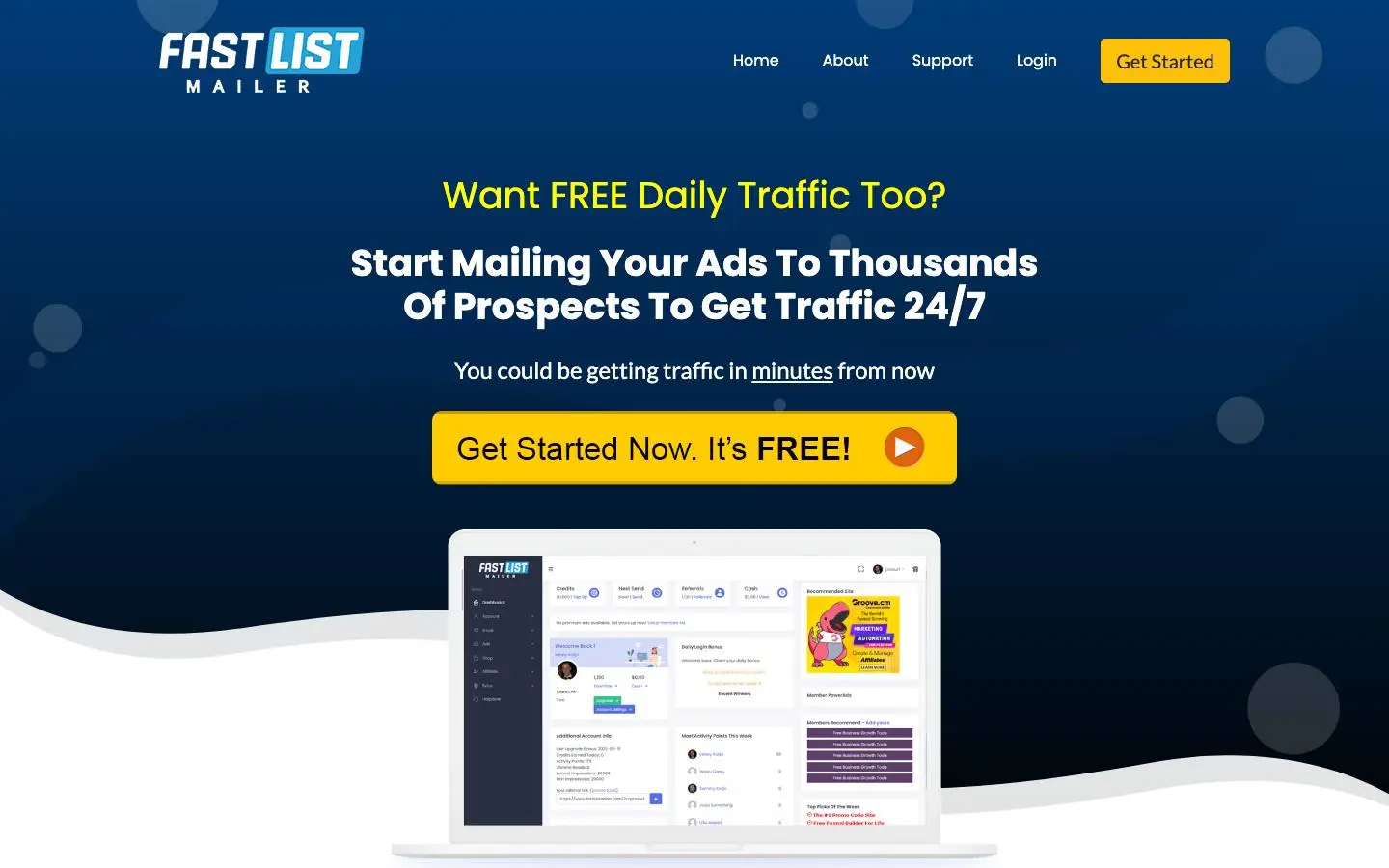 Screenshot of Fastlistmailer (fastlistmailer.com)