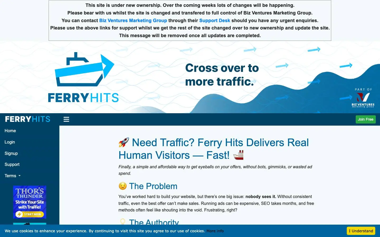 Screenshot of Ferry Hits (ferryhits.com)