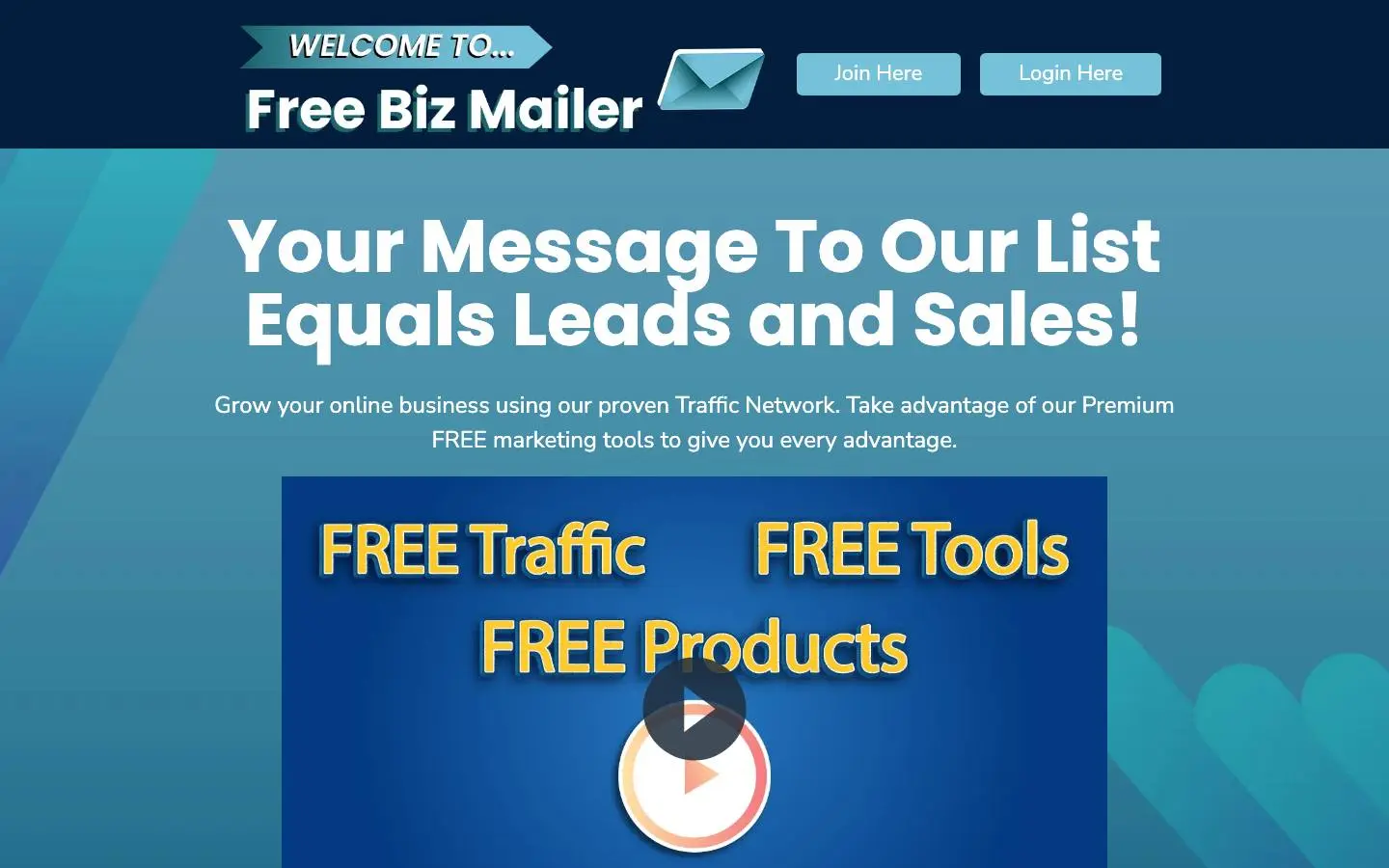 Screenshot of Free Biz Mailer (freebizmailer.com)