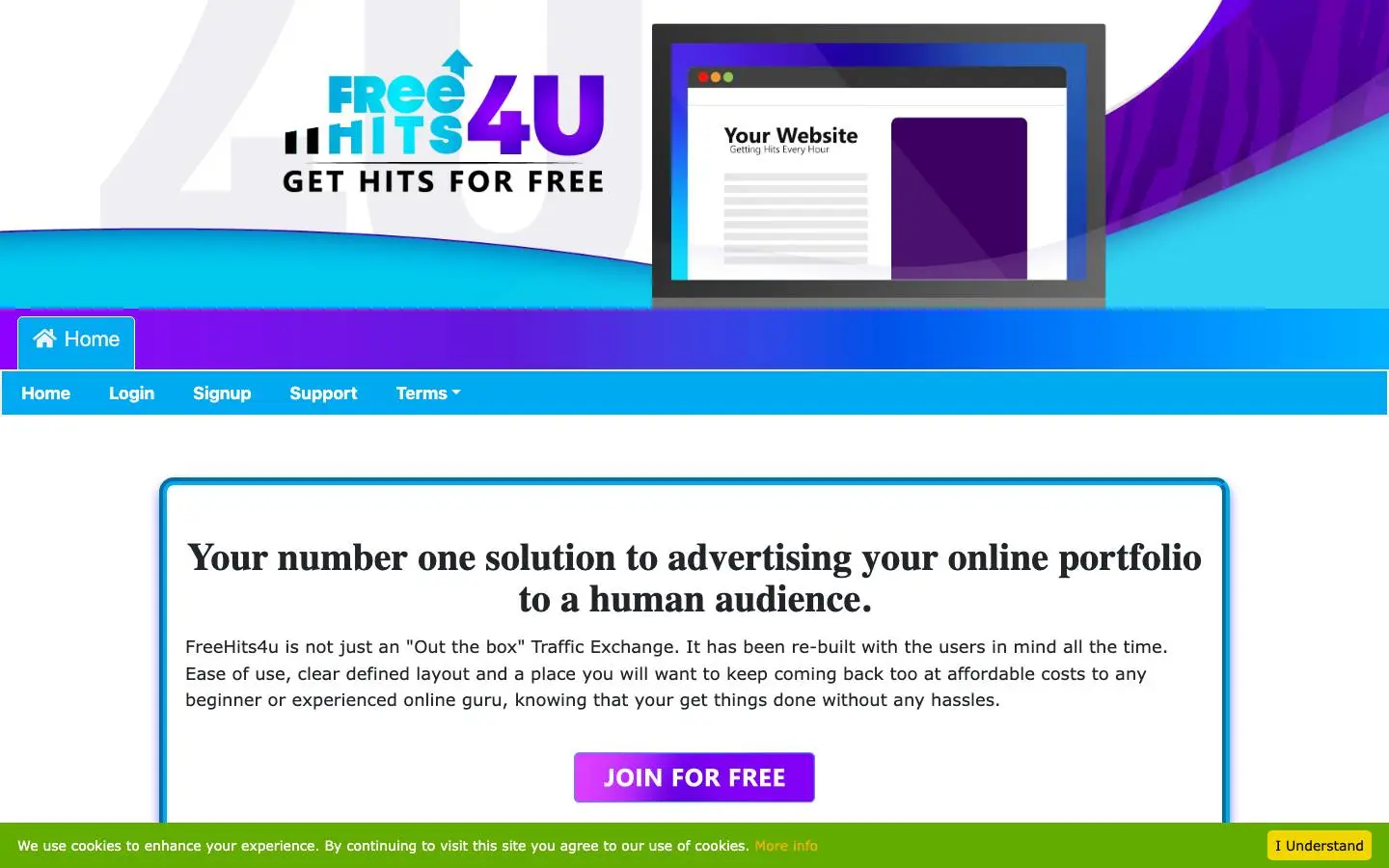 Screenshot of FreeHits4U (freehits4u.com)