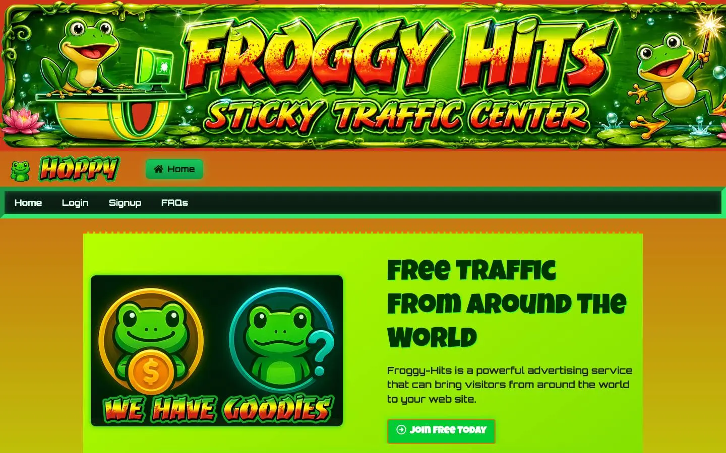Screenshot of Froggy-Hits (froggy-hits.com)