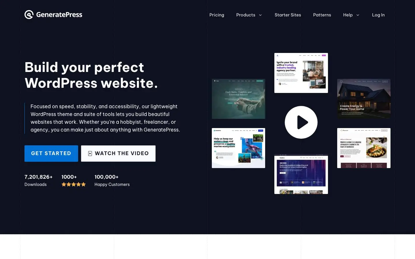 Screenshot of GeneratePress (generatepress.com)