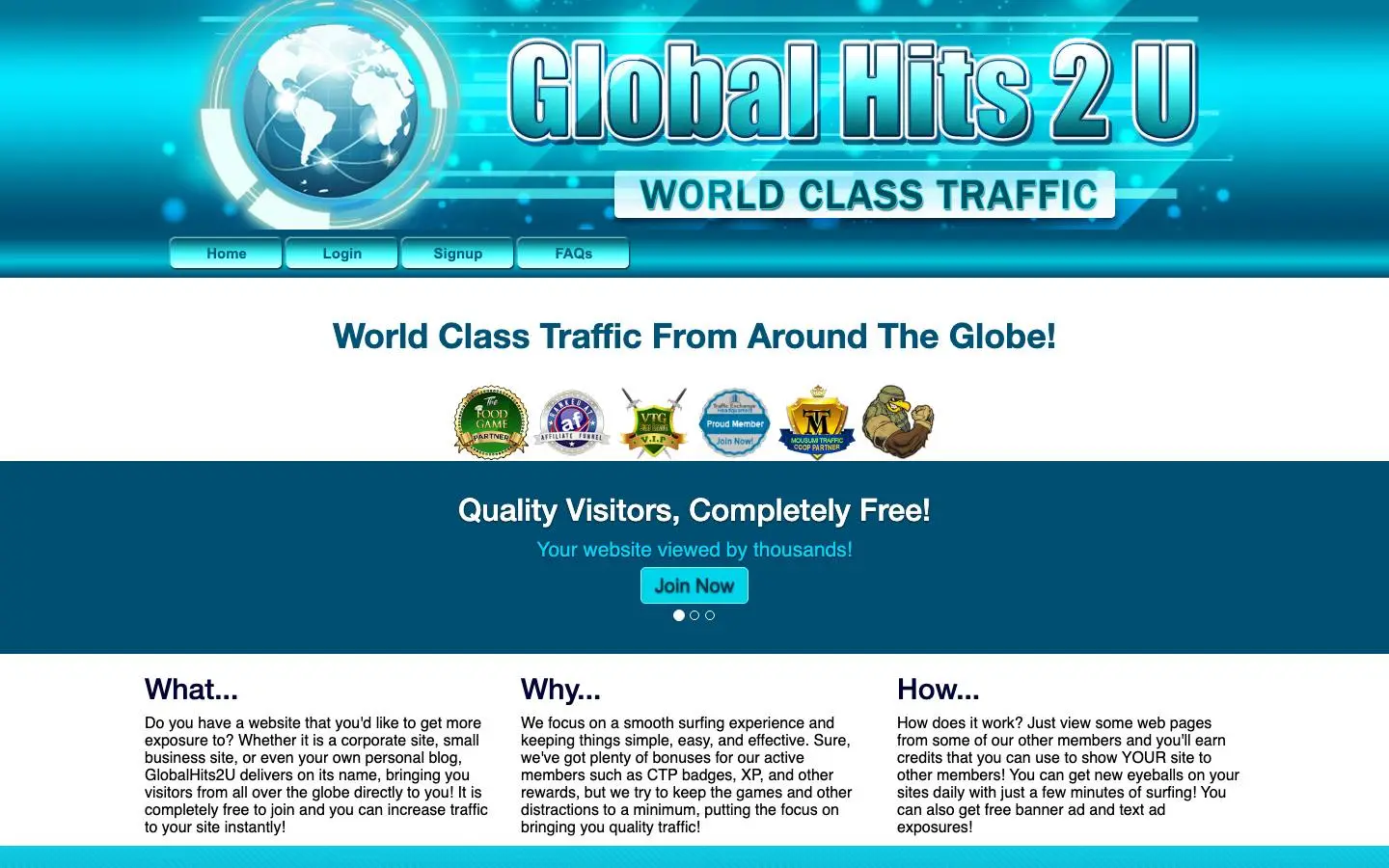 Screenshot of GlobalHits2u (globalhits2u.com)