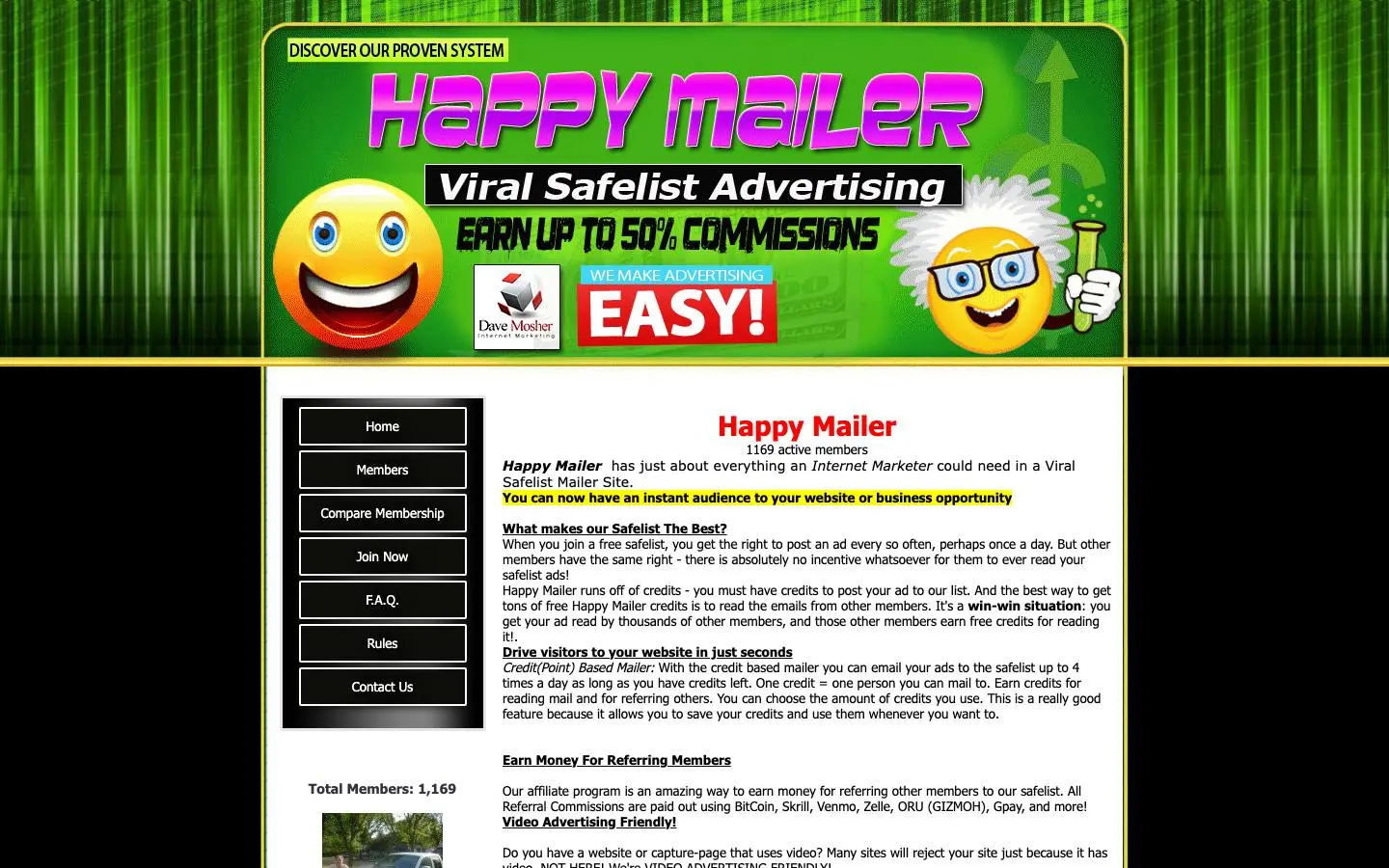 Screenshot of Happy Mailer (happy-mailer.com)