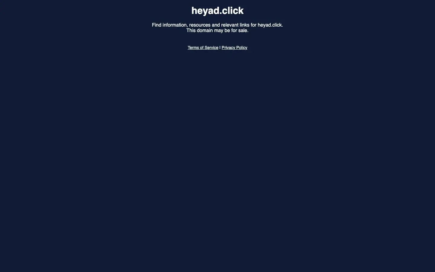 Screenshot of heyad (heyad.click)