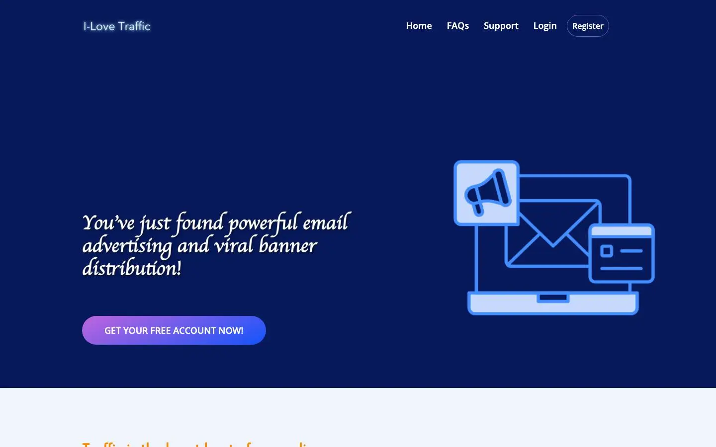 Screenshot of I-Love Traffic (i-lovetraffic.online)