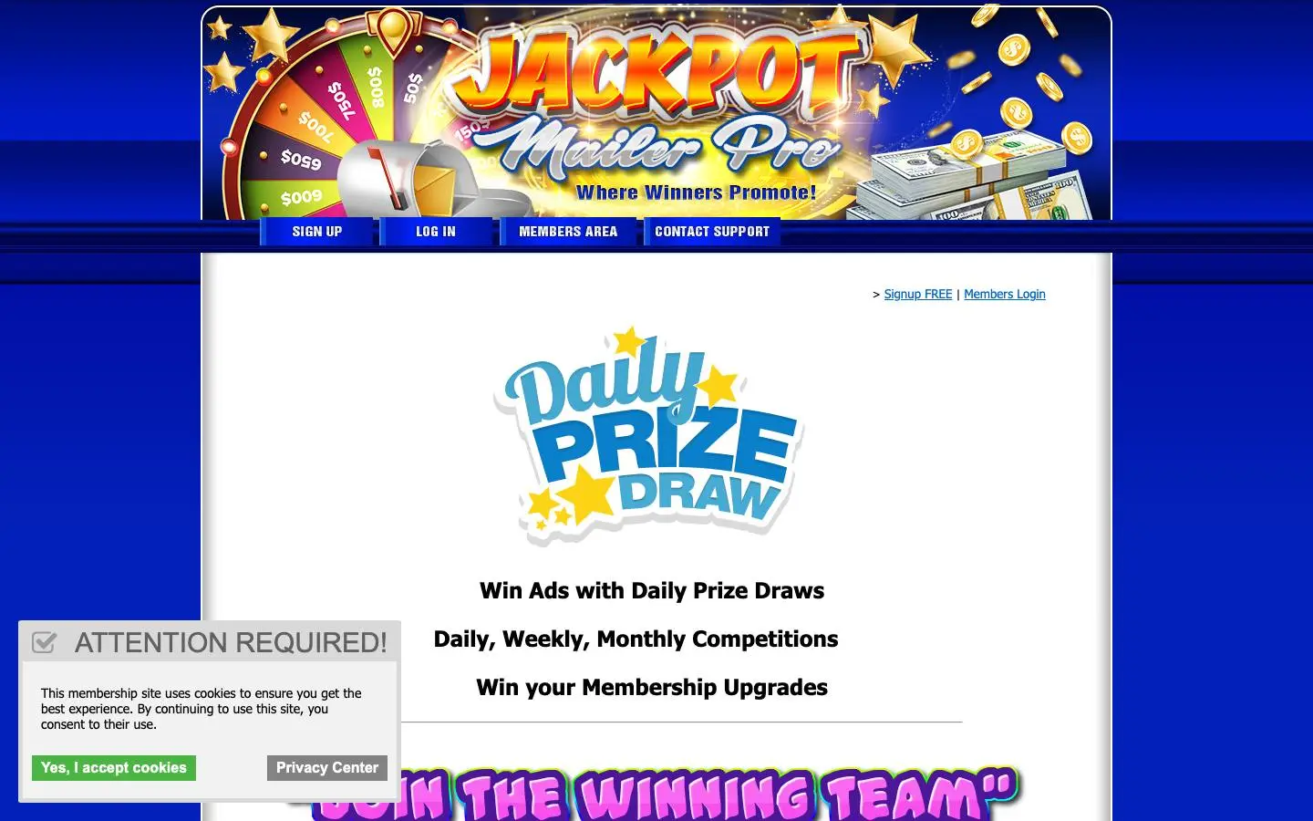 Screenshot of JackpotMailerPro (jackpotmailerpro.com)