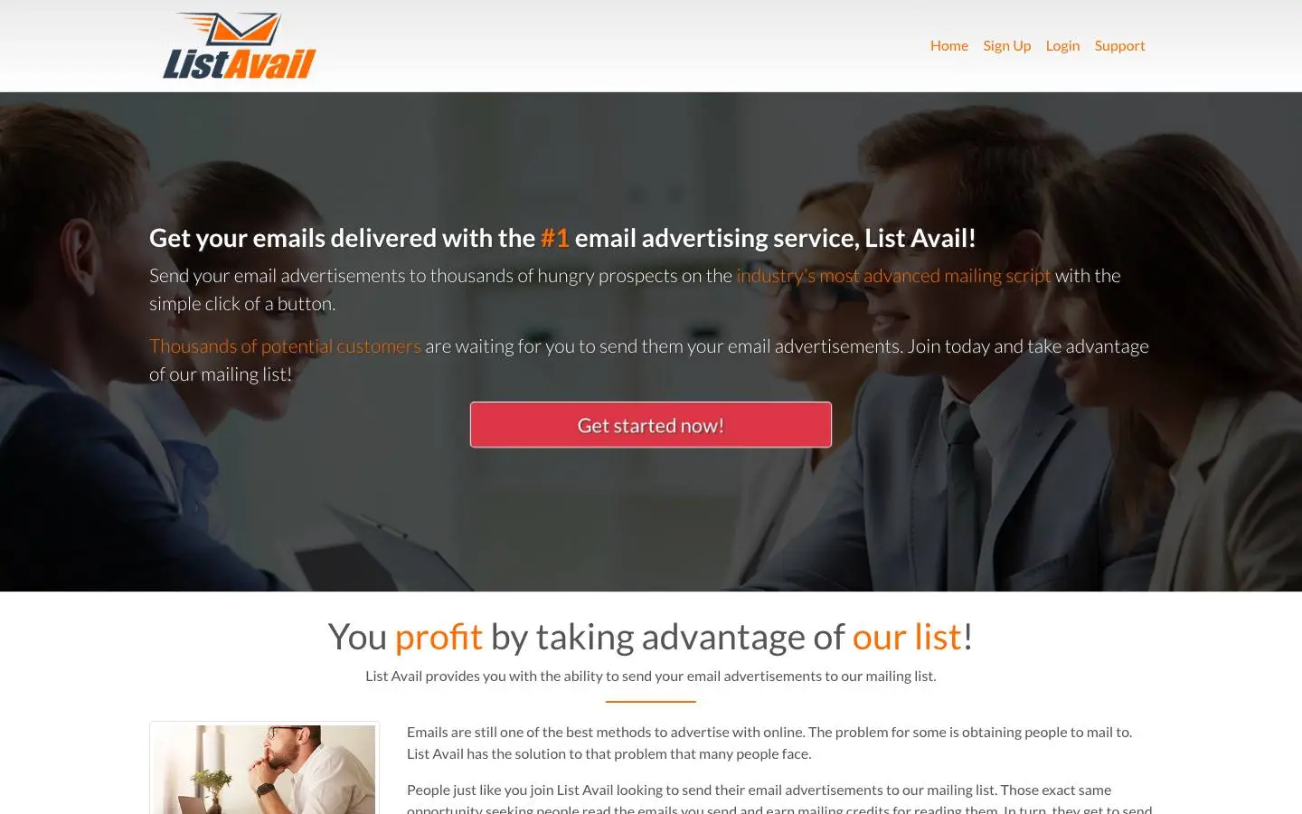 Screenshot of ListAvail (listavail.com)