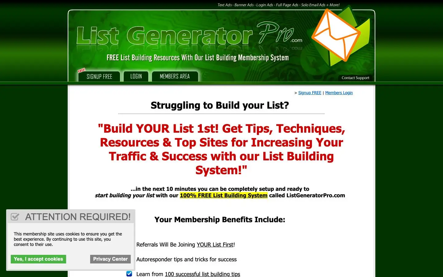 Screenshot of ListGeneratorPro (listgeneratorpro.com)