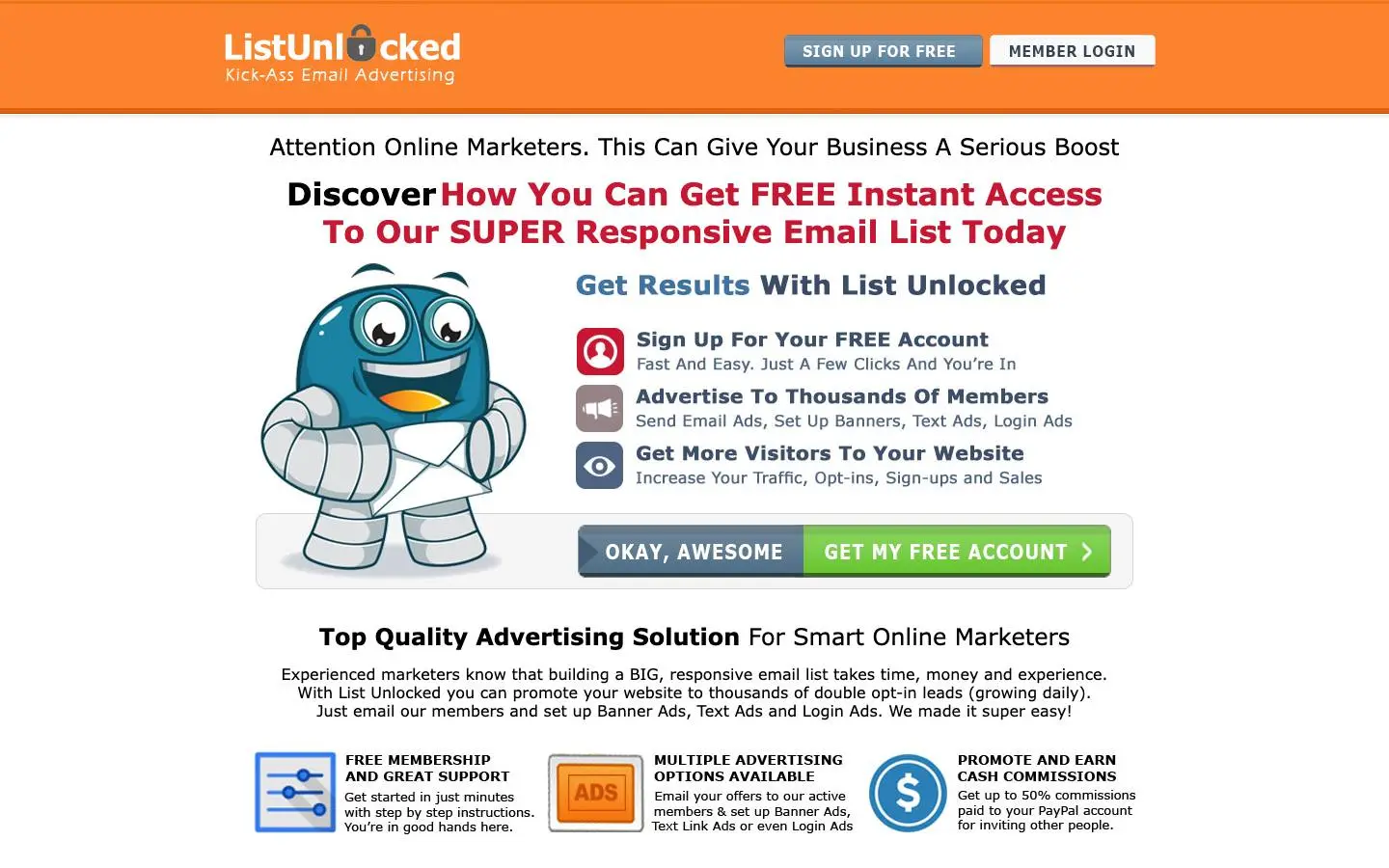 Screenshot of List Unlocked (listunlocked.com)