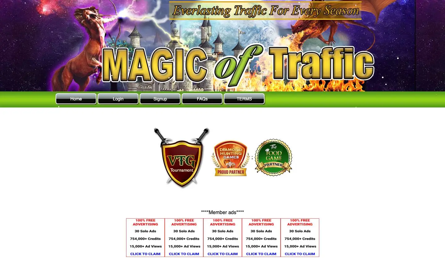 Screenshot of Magic of Traffic (magicoftraffic.com)