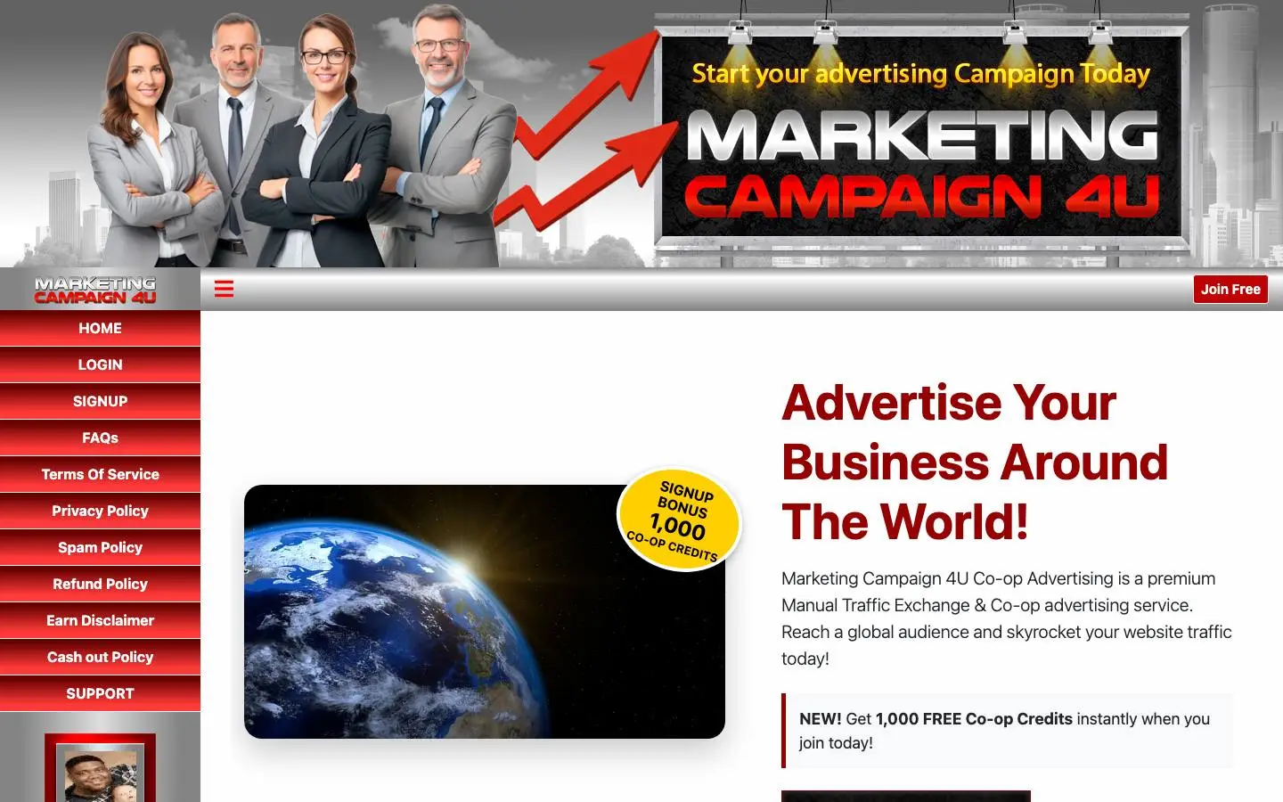 Screenshot of Marketing Campaign 4U Co-op Advertising (marketingcampaign4u.com)