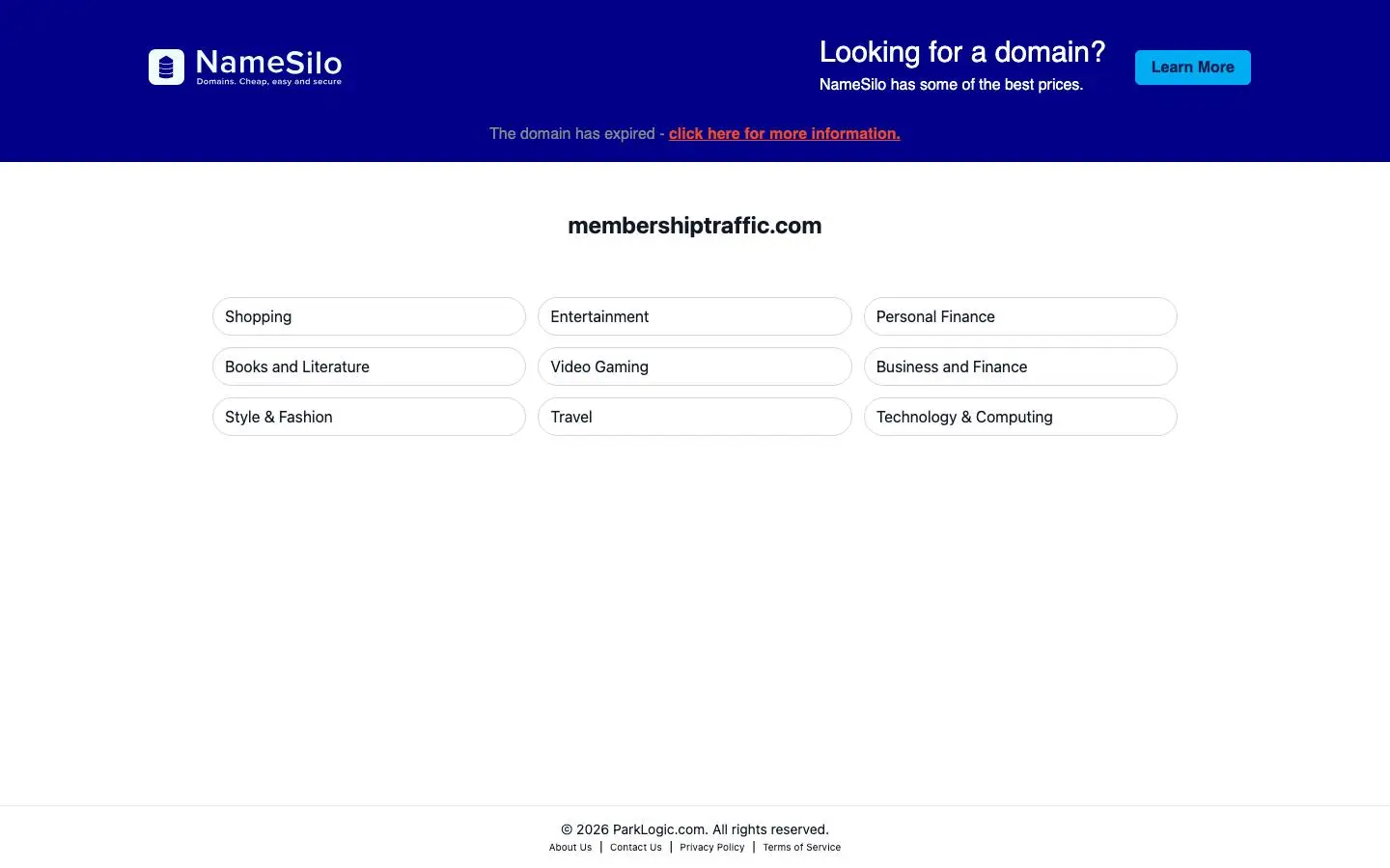 Screenshot of Membershiptraffic (membershiptraffic.com)
