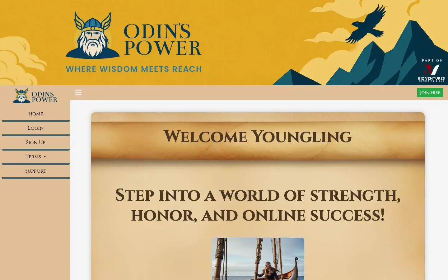 Screenshot of Odin's Power (odinspower.uk)