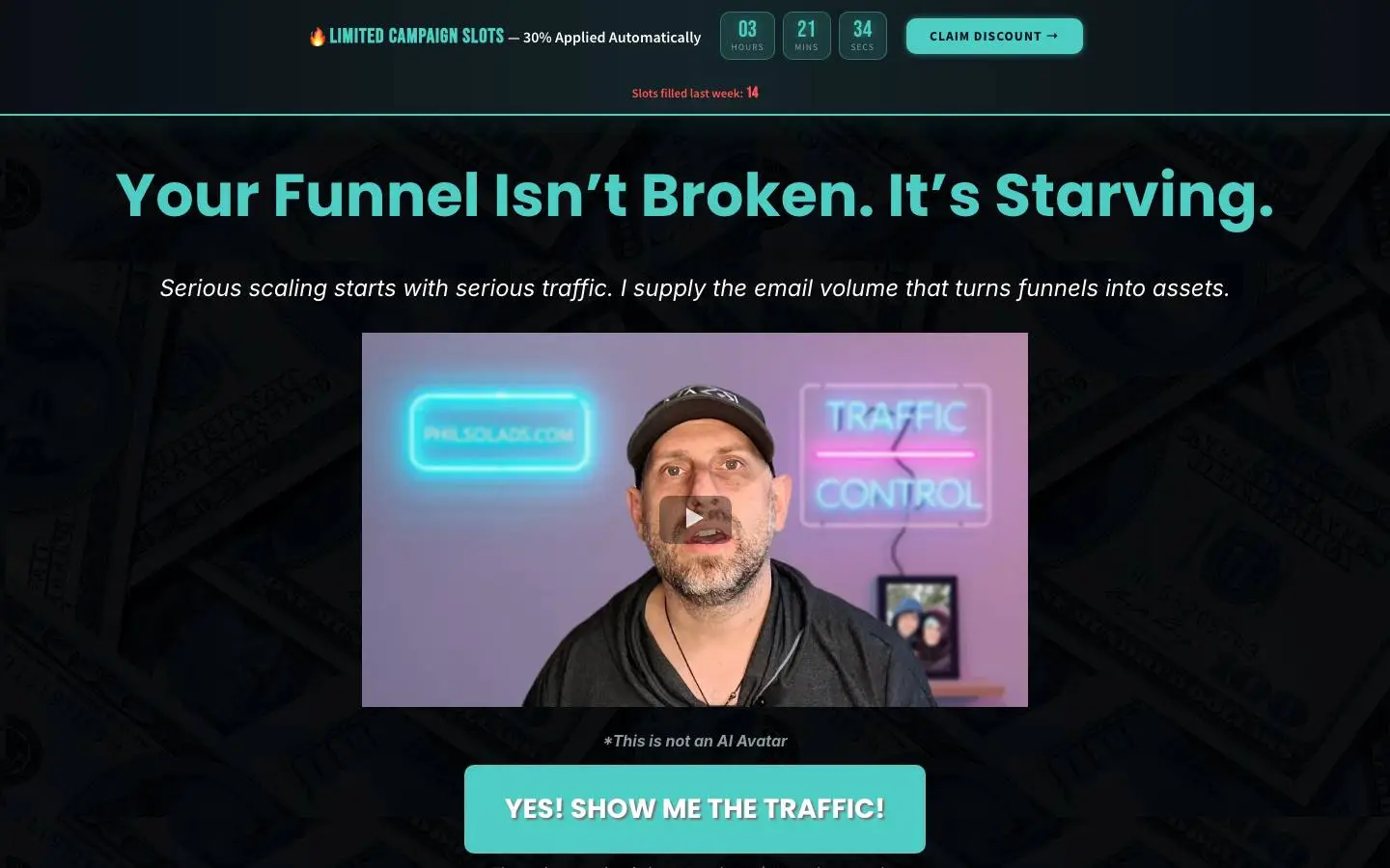Screenshot of Phil Solo Ads (philsoloads.com)
