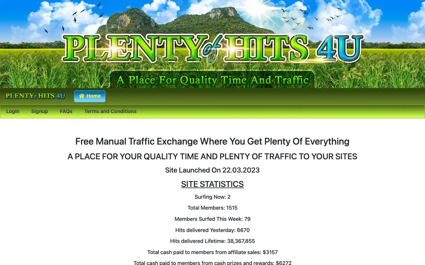 Screenshot of Plenty of Hits 4U (plentyofhits4u.com)