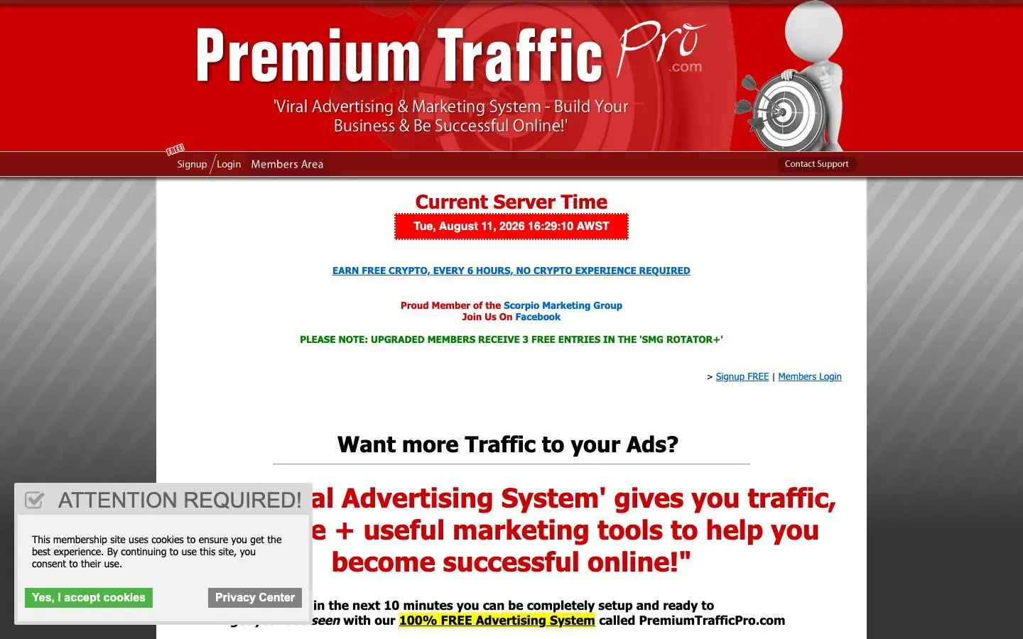 Screenshot of PremiumTrafficPro (premiumtrafficpro.com)
