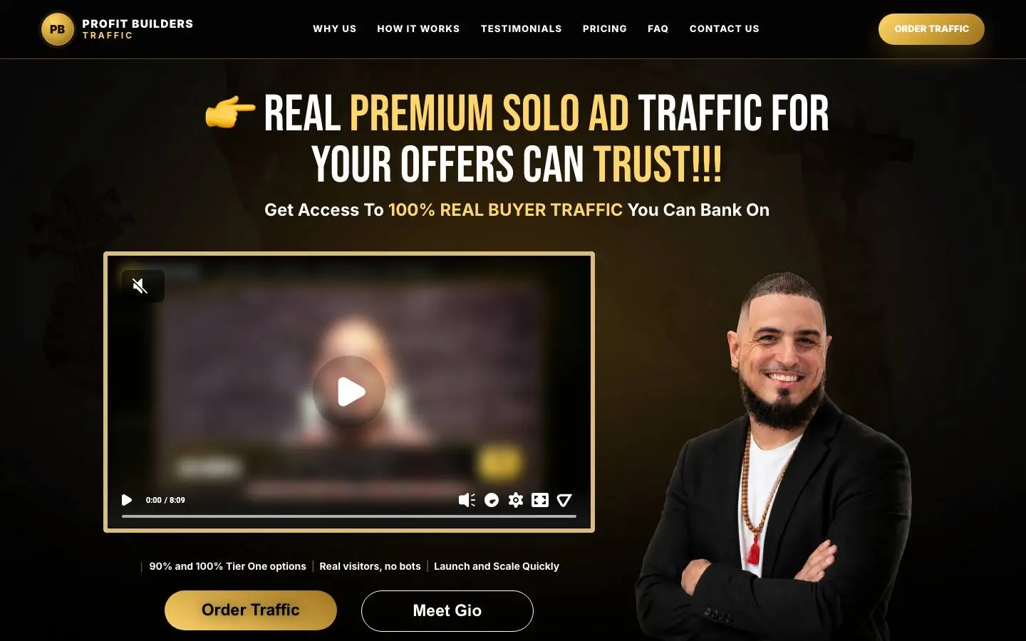 Screenshot of Profit Builders Traffic (profitbuilderstraffic.com)