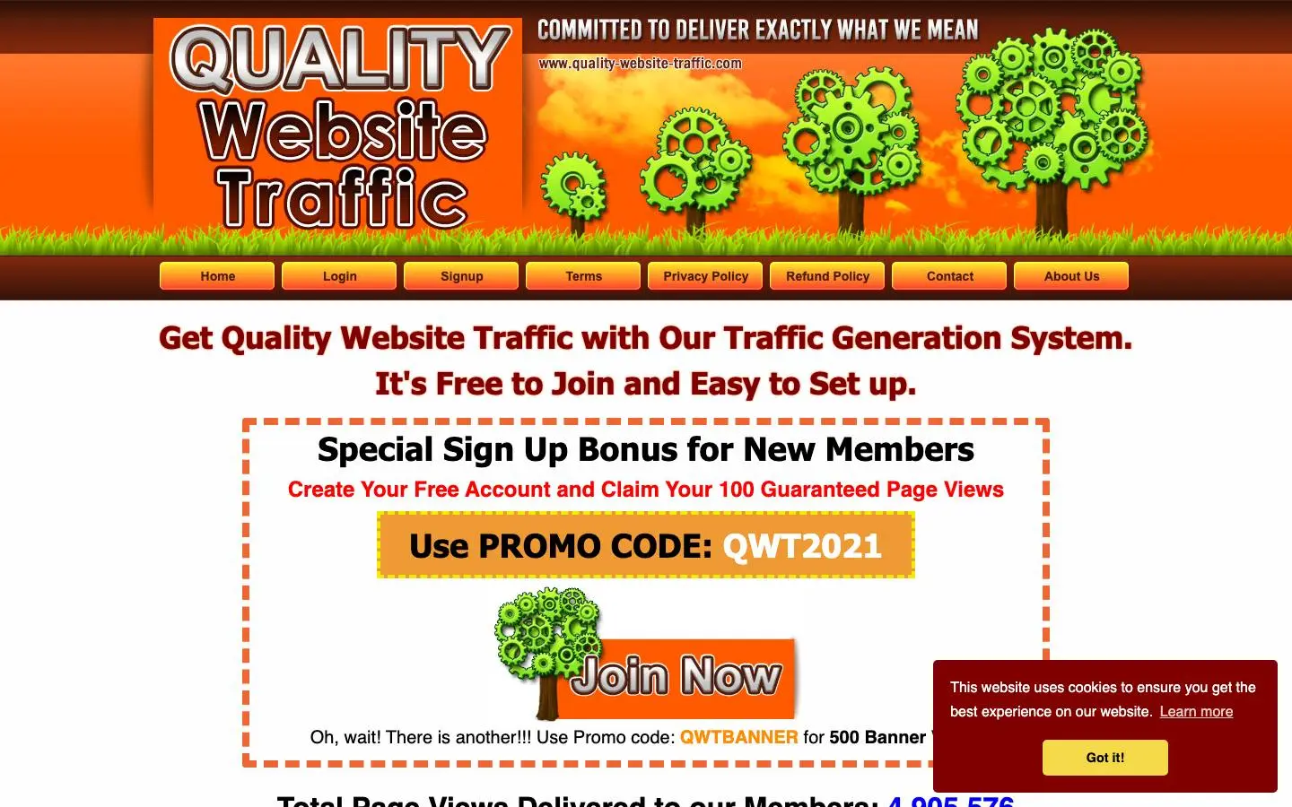 Screenshot of Quality Website Traffic (quality-website-traffic.com)