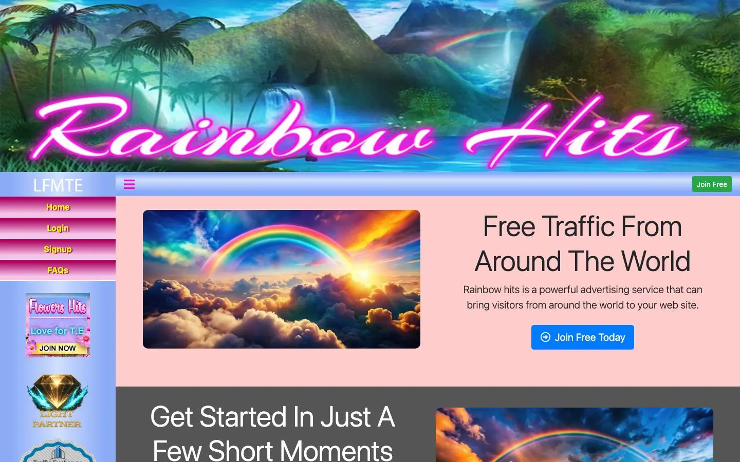 Screenshot of Rainbow hits (rainbowhits.com)