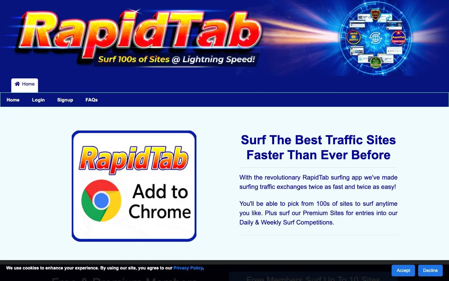 Screenshot of RapidTab (rapidtab.surf)