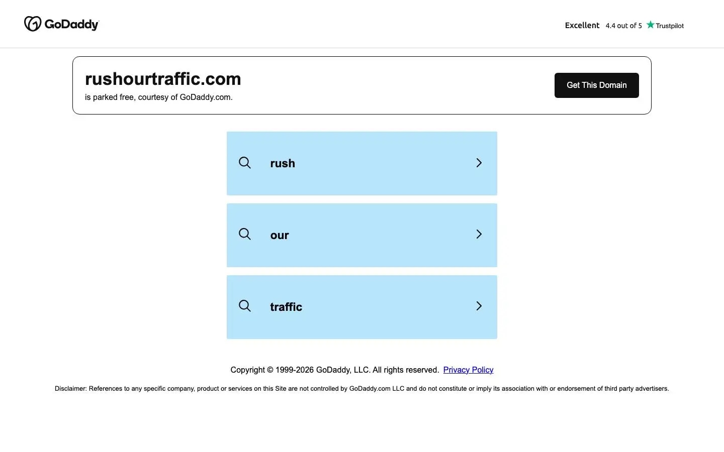 Screenshot of Rushourtraffic (rushourtraffic.com)