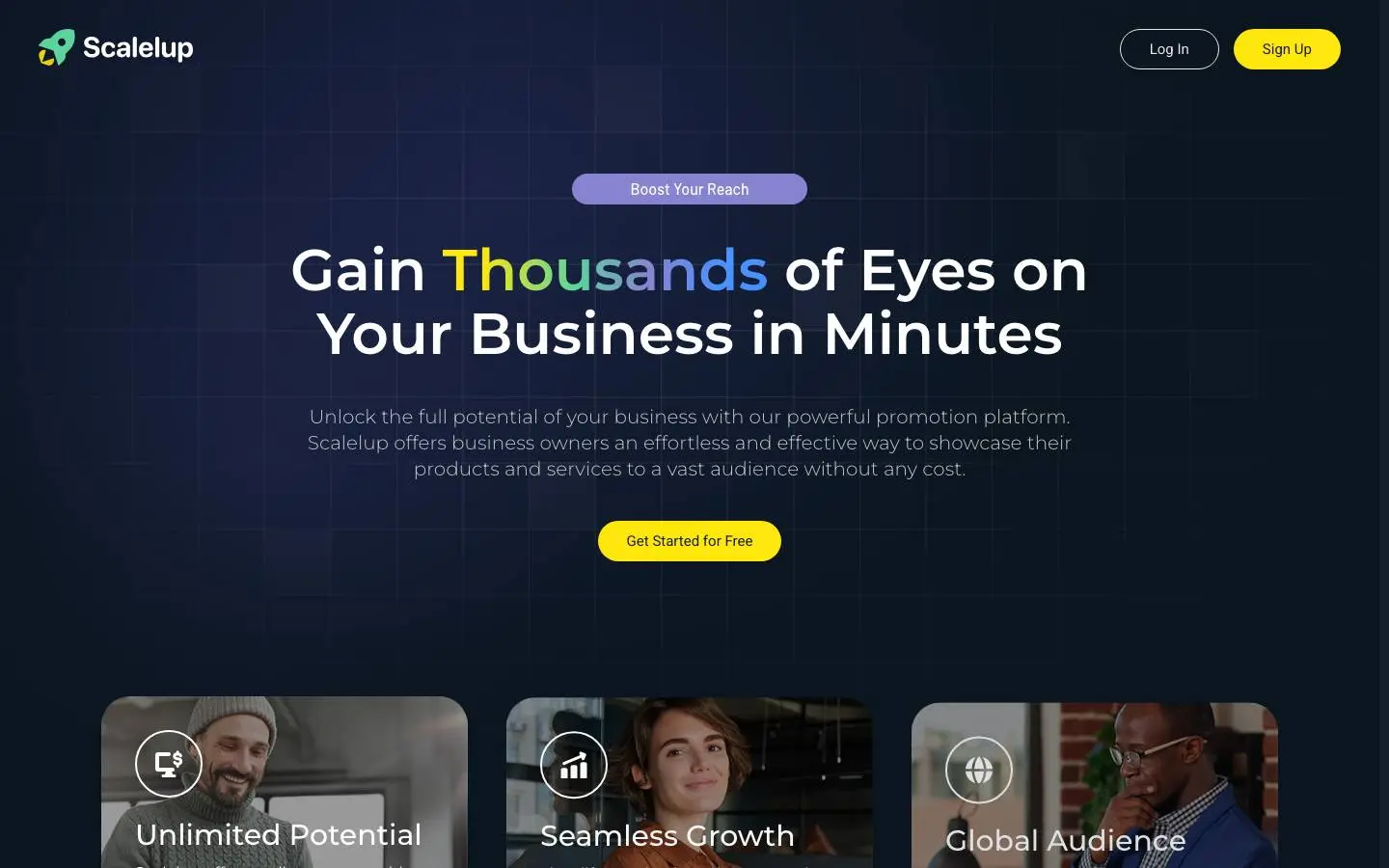 Screenshot of Scalelup (scalelup.com)