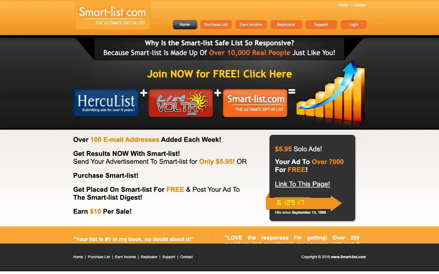 Screenshot of Smart-list (smart-list.com)
