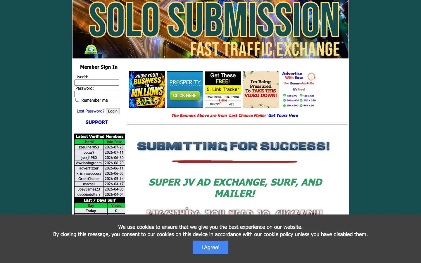 Screenshot of Solo Submission (solosubmission.com)