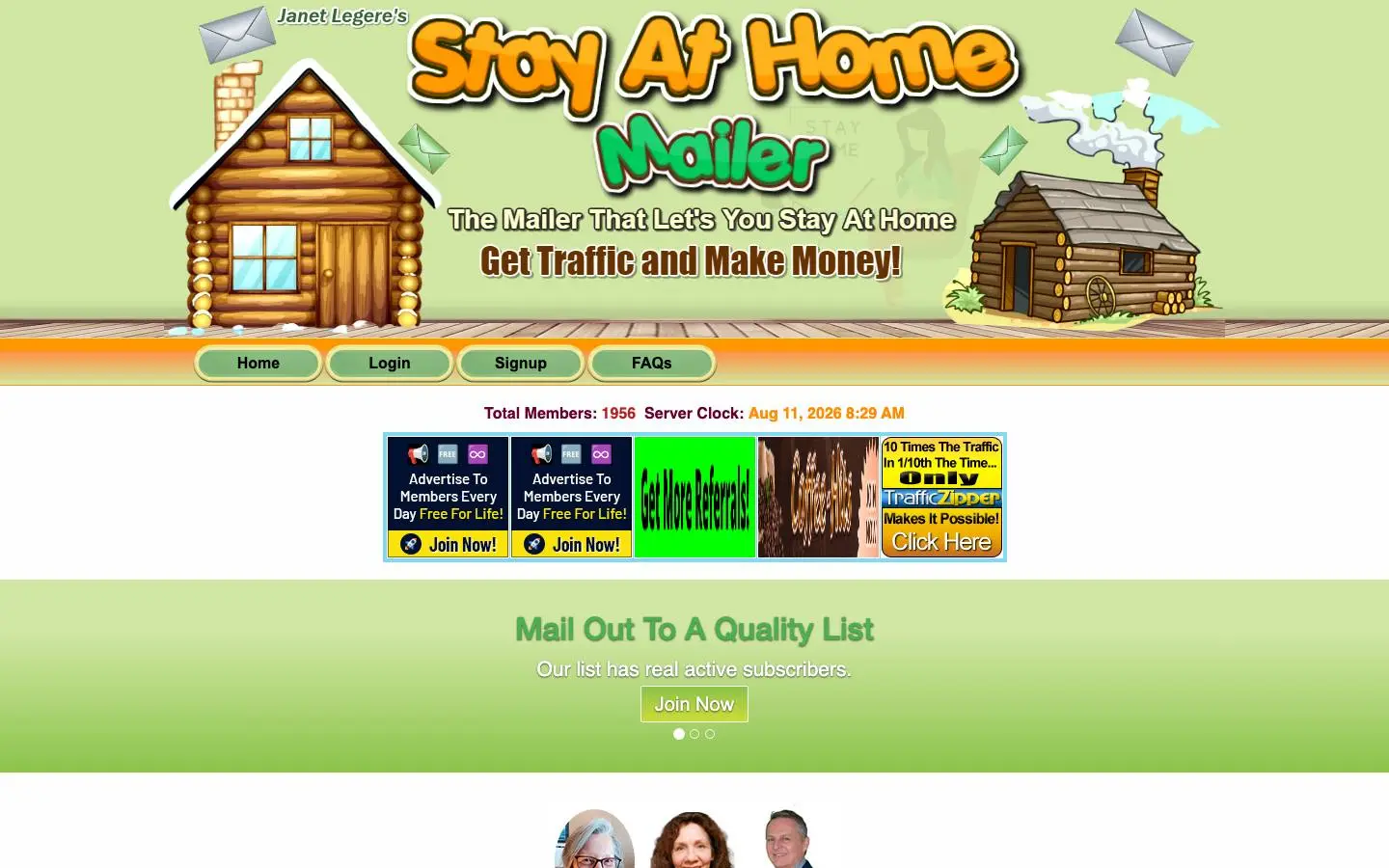 Screenshot of Stayathomemailer (stayathomemailer.com)
