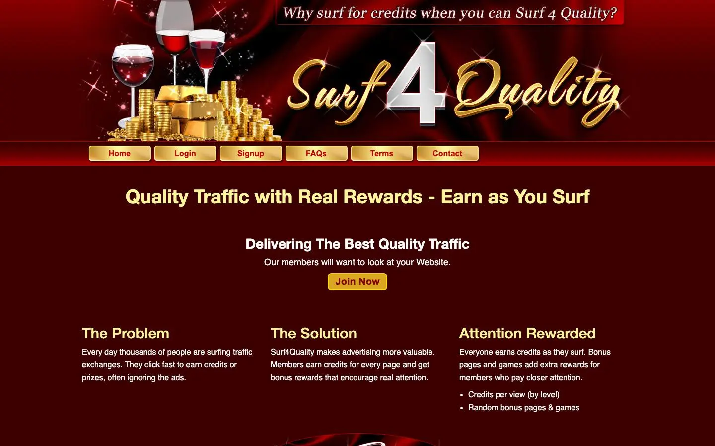 Screenshot of Surf 4 Quality (surf4quality.com)