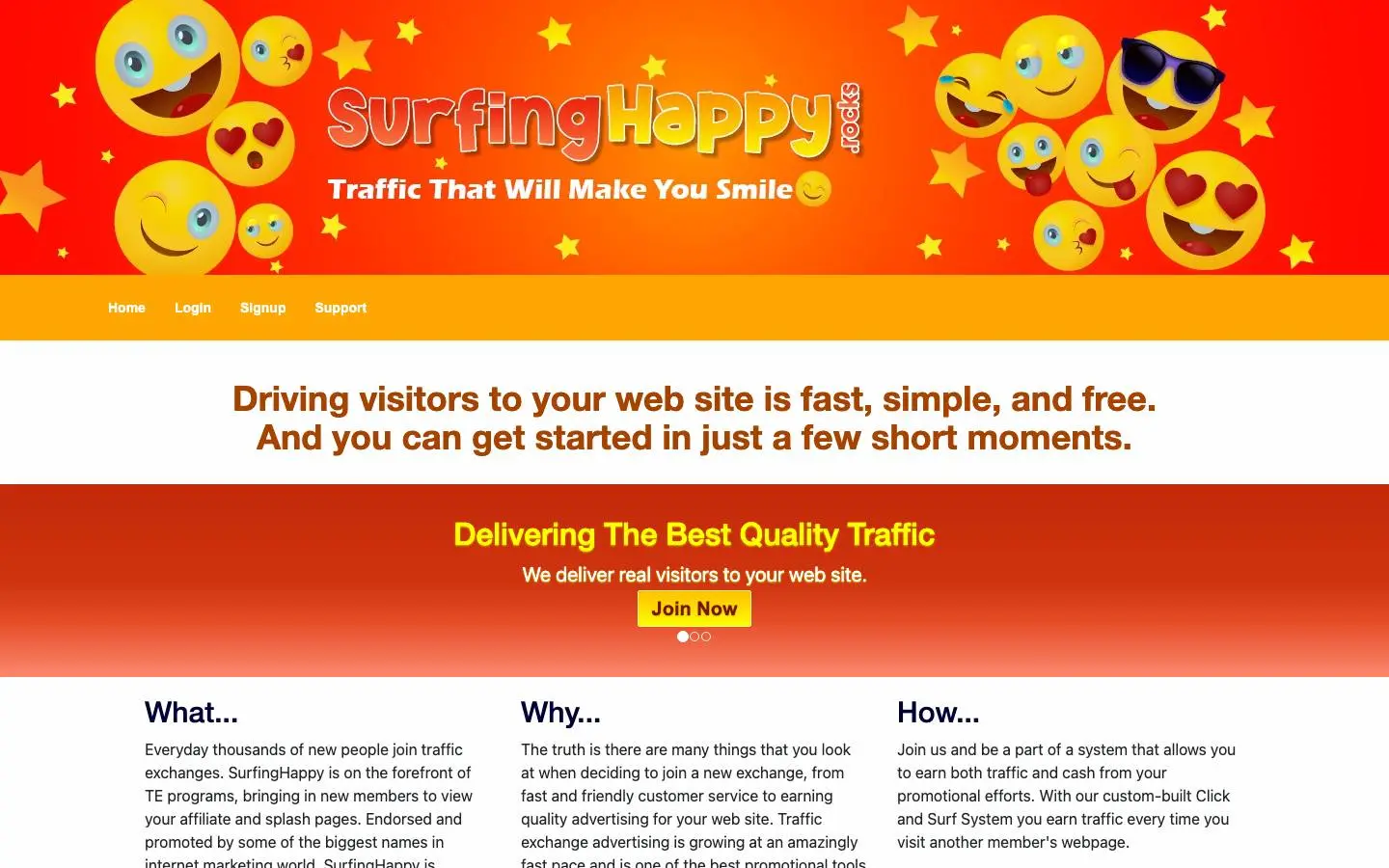 Screenshot of SurfingHappy (surfinghappy.rocks)