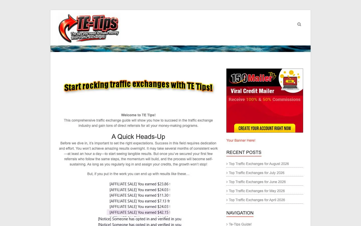 Screenshot of Te-Tips (te-tips.com)