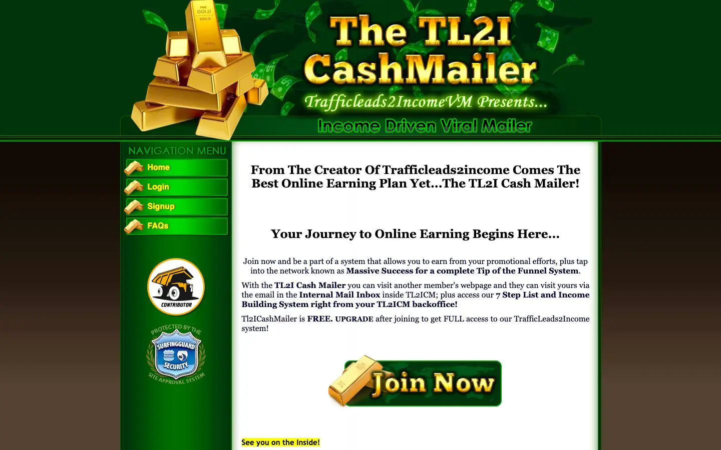 Screenshot of Tl2ICashMailer (tl2icashmailer.com)