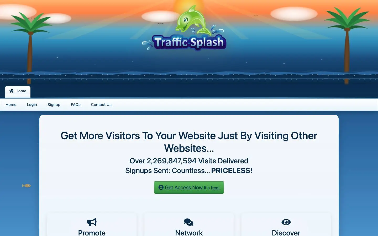 Screenshot of Traffic-Splash (traffic-splash.com)