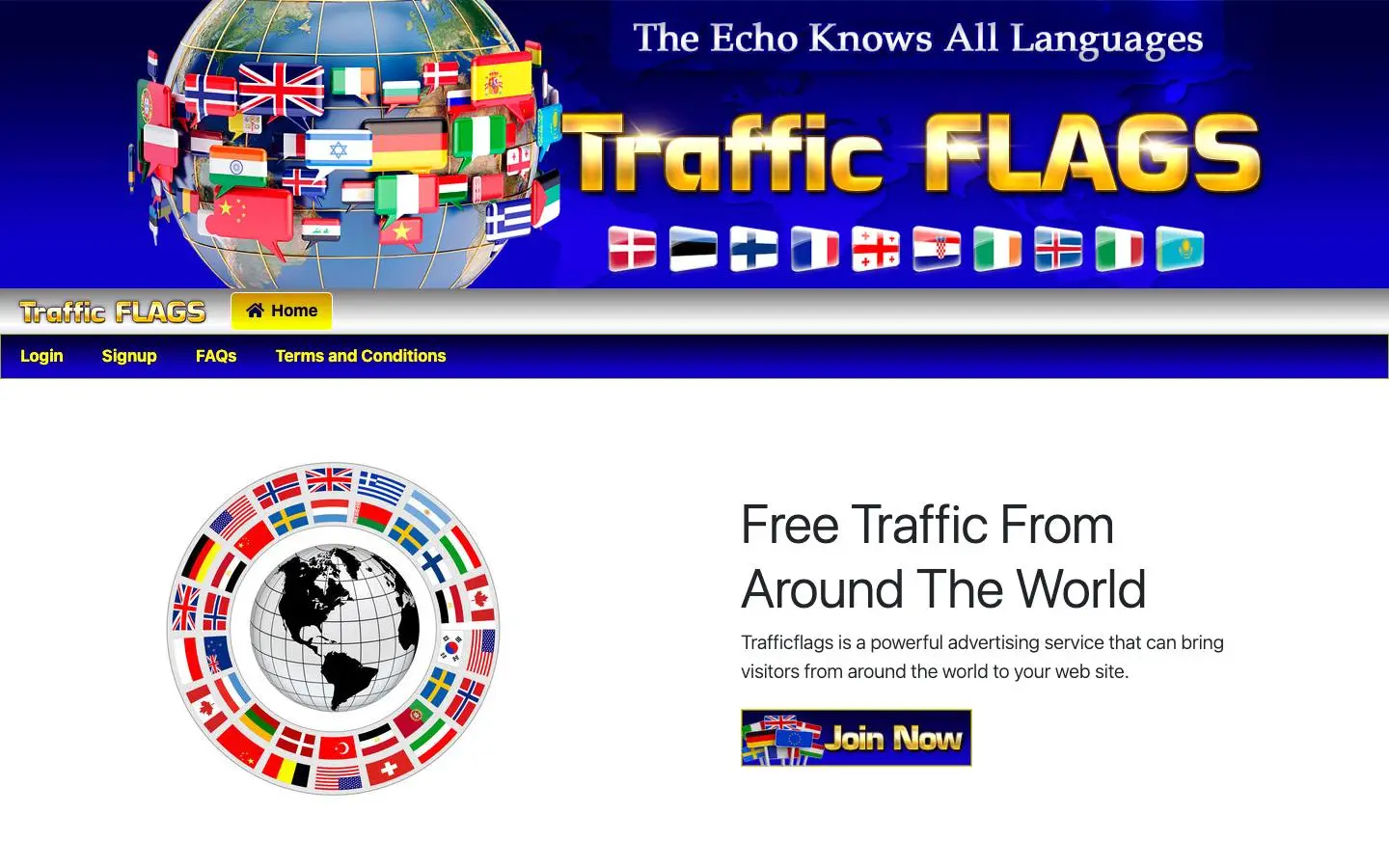 Screenshot of Trafficflags (trafficflags.eu)